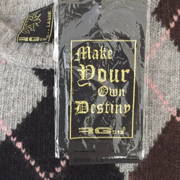 NWT RG512 Men’s Gray sweater Argyle pattern - Picture 5 of 7